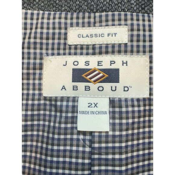 Joseph Abboud Men's Button Up Waistcoat Vest Size 2X Gray Full Back Classic Fit - Picture 3 of 11